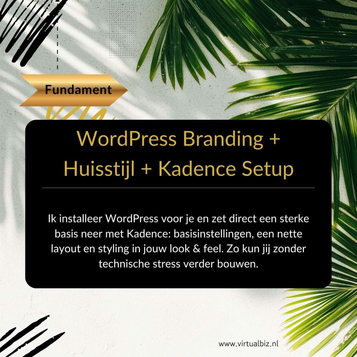 WordPress installatie & Basis setup (Kadence-setup en styling)