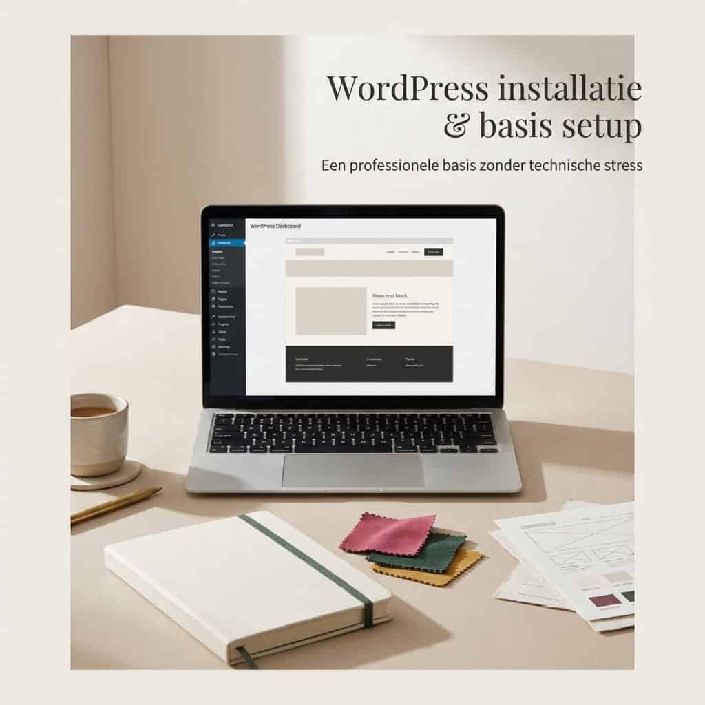 WordPress installatie & Basis setup (Kadence-setup en styling)